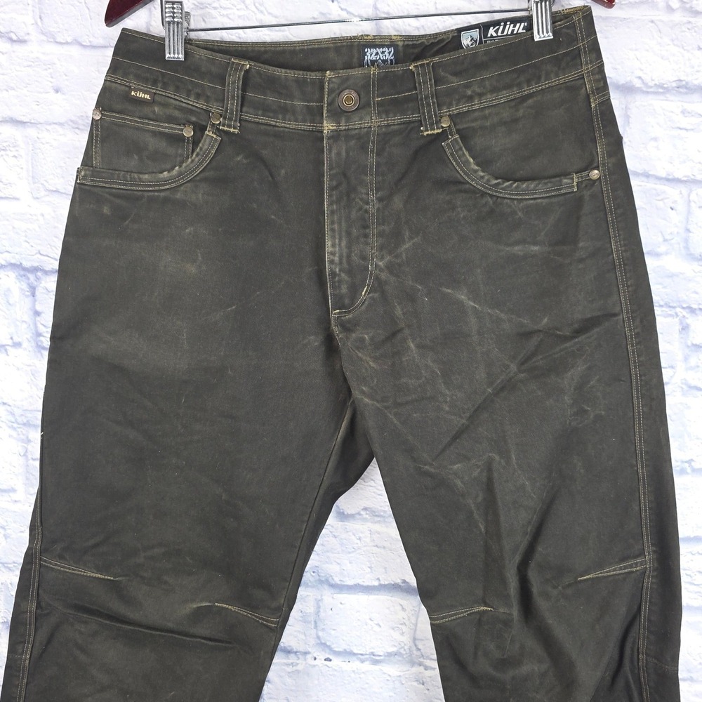Kuhl Rydr Mens Dark Brown Patina Dye Articulated Knee Euro Twill Pants Sz 32X32 - Picture 4 of 13